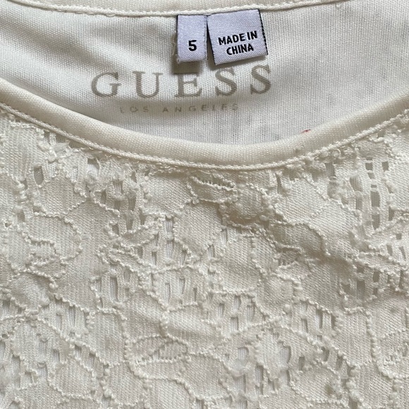 Guess Girl Dress w/eyelet & flower chiffon size:5 - Picture 3 of 3